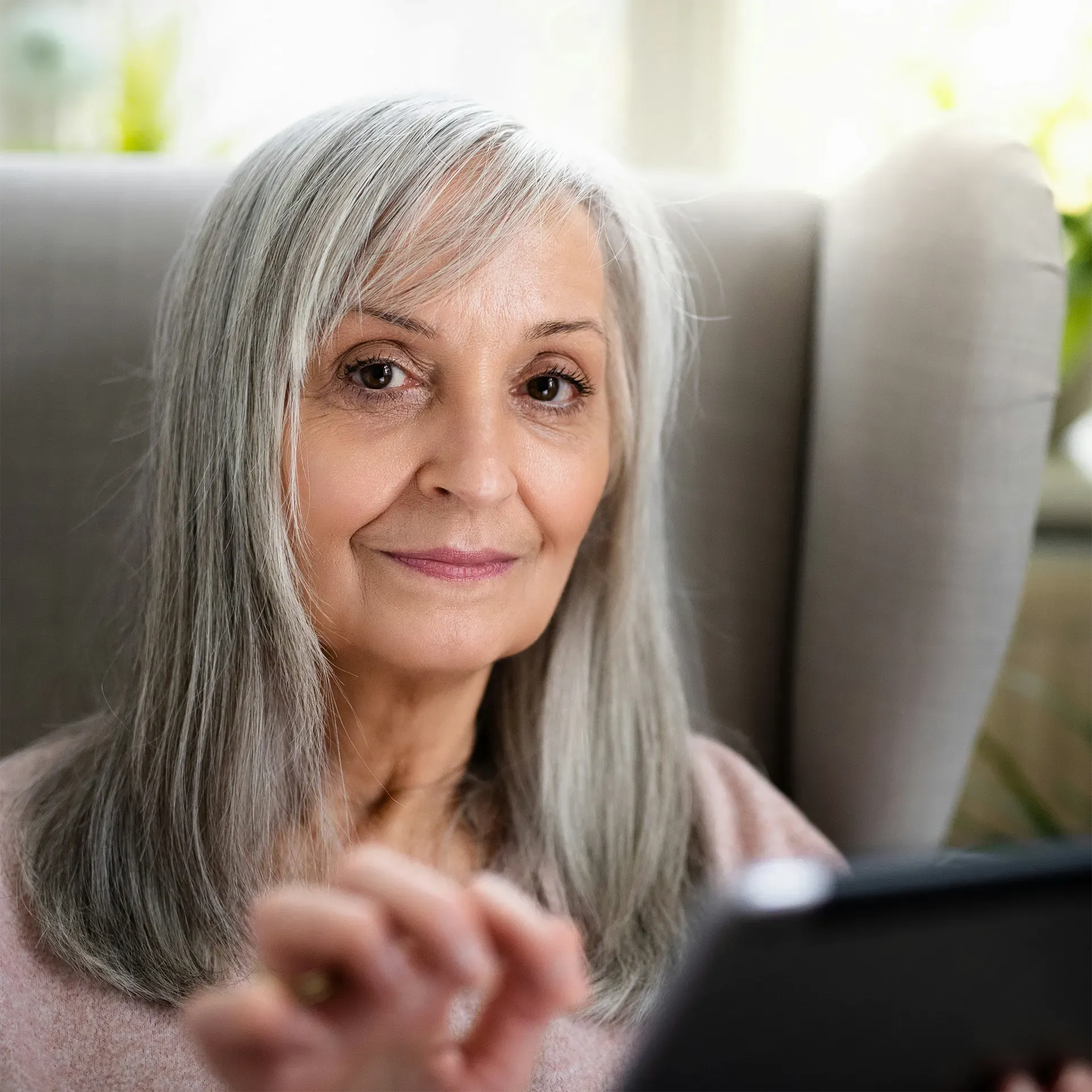 Woman on tablet computer